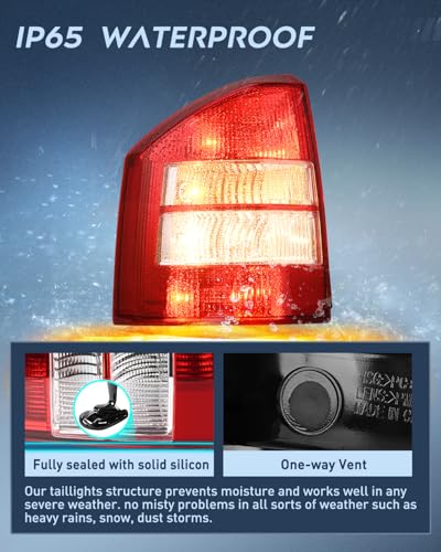 Image of Nilight Taillight Assembly Compatible with 2007 2008 2009 2010 Jeep Compass | Tail Light OE Style Rear Lamp Replacement Driver Side