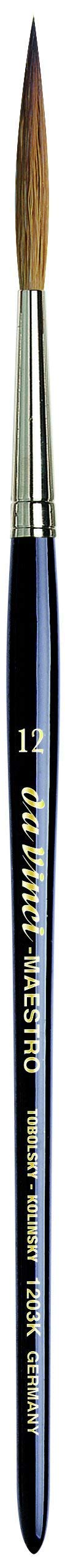 da Vinci Watercolor Series 1203k Maestro Paint Brush, Long Needle Liner/Rigger Kolinsky Red Sable, Size 12
