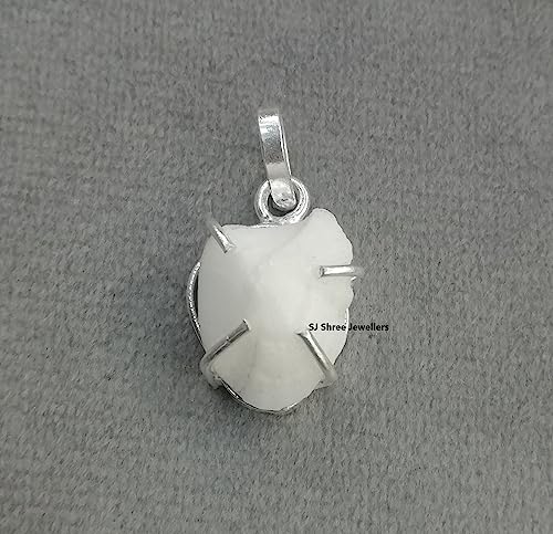 SJ Natural Machh Mani Sea Stone Pendant (White) | Machmani Stone | Machhmanni Pendant | Reduces and Remove Impact of Rahu,Ketu,Sani & Moon for Unisex4