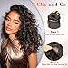 AISI BEAUTY Blonde Clip in Hair Extensions 16 Inch 4 PCS Curly Hair Extension Clips Synthetic Bouncy Hairpieces for WomenBlonde Highlights