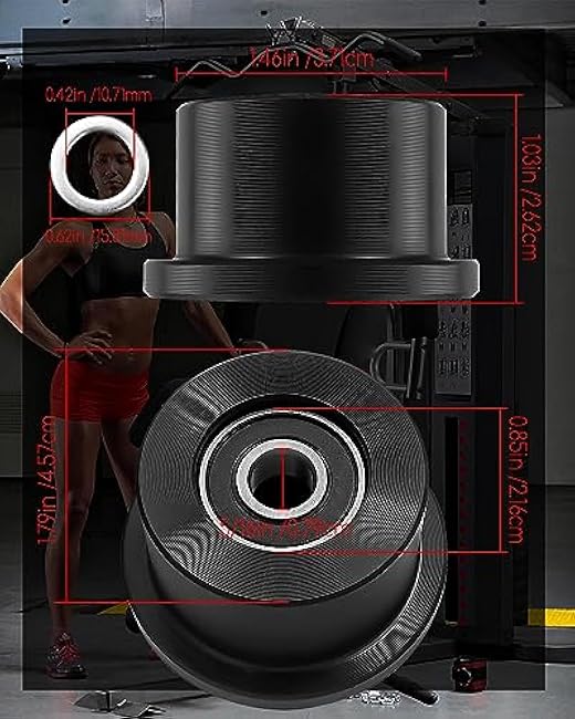 Upgrade Gym Replacement Wheel Rollers Fit for Total Gym 1000 1100 1400 1500 1600 1700 1800 1900/Achiever/Force/Gold/FIT Max/Platinum/Pro/Supra/Supreme/Ultima/Ultra/X-Force/XLi, 4Pcs