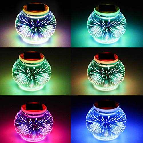 Flameer 2 Peças Cor Mudança Mosaico Luzes Solares Bola De