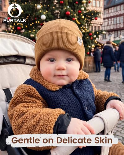 Image of FURTALK Baby Beanie Fleece Lined Toddler Winter Hat Boys Girls Kids Hats