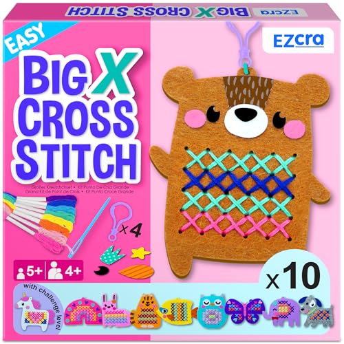 EZCRA Beginner Needlepoint Cross Stitch Kit for...