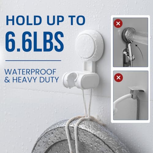 Image of TAILI Suction Shower Head Holder,Height Angle Adjustable,Universal,White