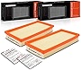 A-Premium 2-PC Engine Air Filter Compatible with Chrysler Daytona, Dynasty, LeBaron, Town & Country, Voyager & Dodge Caravan, Neon, Shadow, Spirit & Ford Aerostar, Escort, Ranger