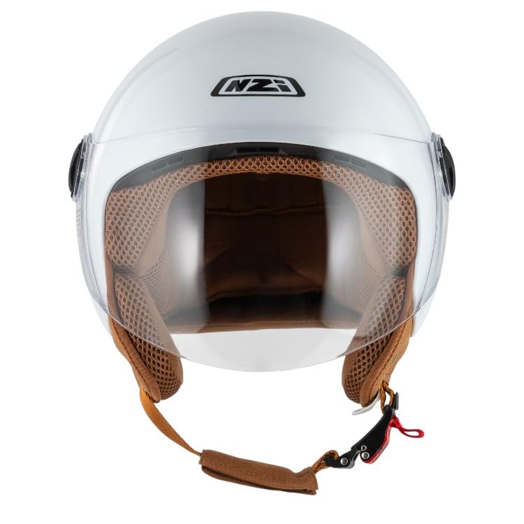 Casco Moto Jet Verano NZI Magma Blanco Brillo Talla M