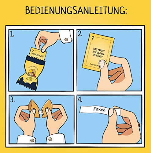 Foto von Scherzkeks 10er Box | 10 Kekse mit Scherzfrage & Antwort im Glückskeks, Lustige Geschenkidee Made in Germany, für Geburtstage, JGA, Familienfeiern, Weihnachten, Silvester