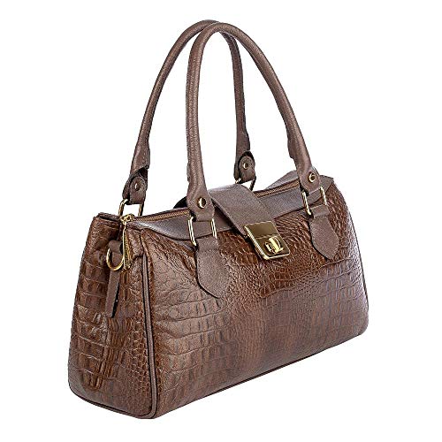 Bolsa de mão em couro Bethy - Chocolate