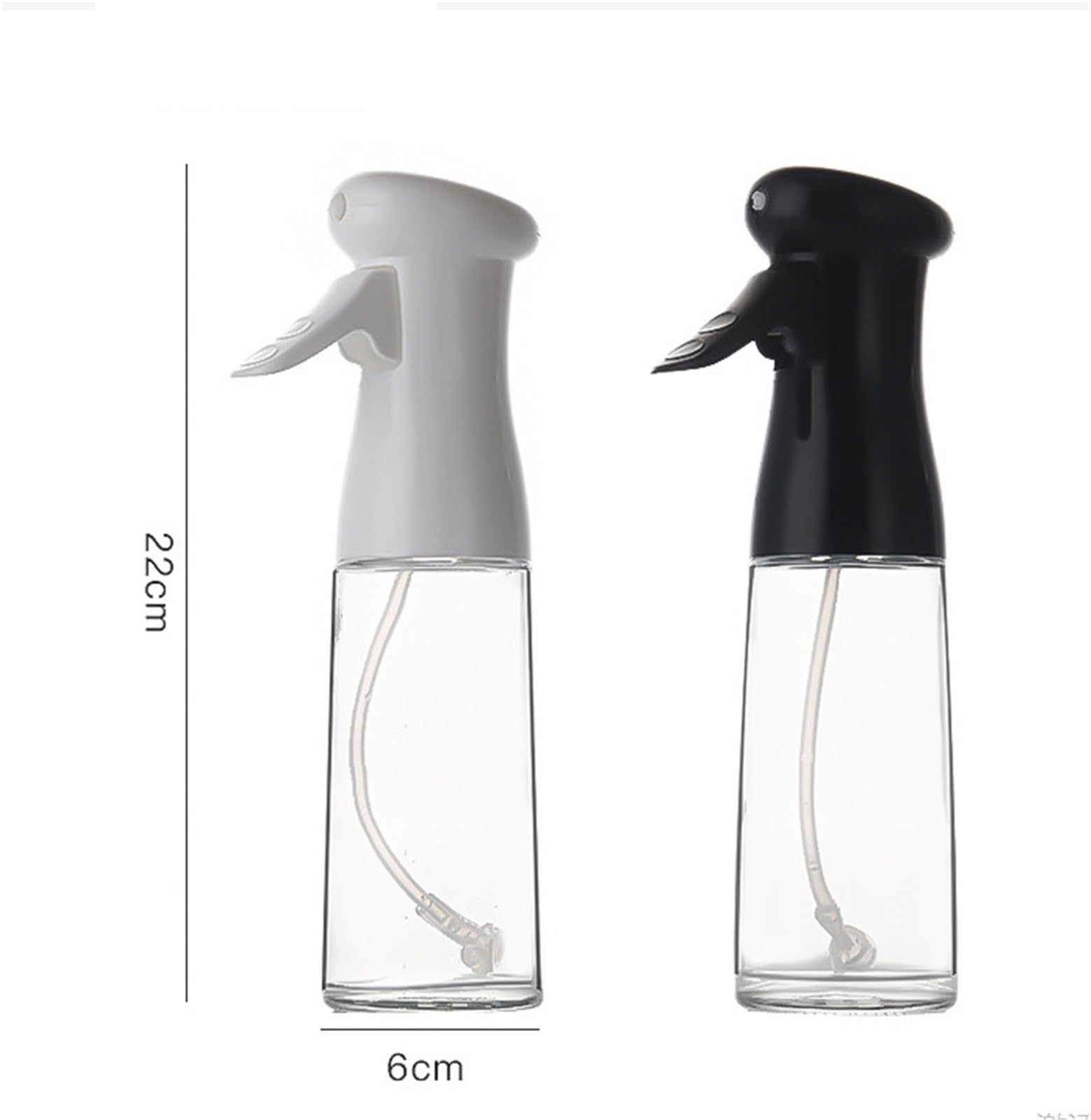 Ölflasche Oil Dispenser Olivenöl-Sprüher, Glas-Öl-Sprüher Ist Geeignet for Air Fryer Barbecue Ölspray Airfryer(Black)
