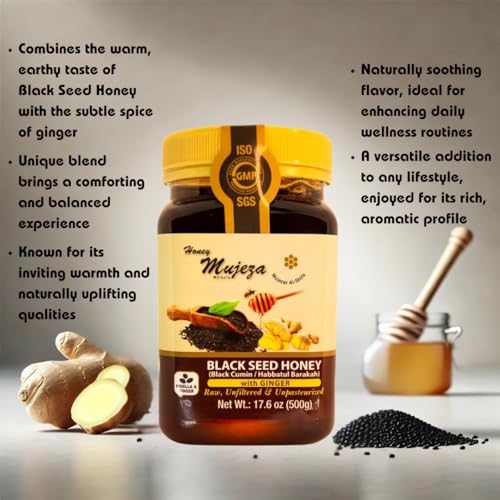 Miel natural con semilla negra y jengibre 250 g miniatura 3