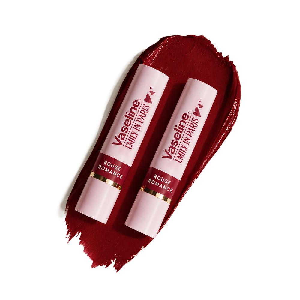 Vaseline Rouge Romance Emily in Paris Limited Edition Red Tinted Lip Balm Stick 3g (Pack of 2)-picture-21