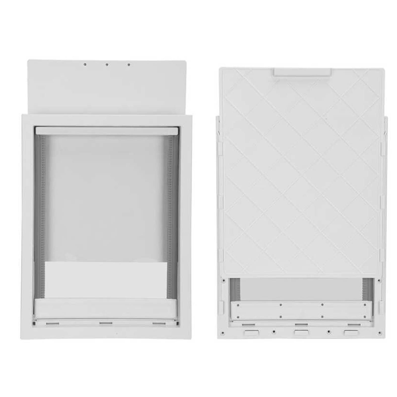 Chatiere Pour Chien,Porte Moustiquaire Pour Chien Avec Système De Verrouillage,Chatière En Plastique PVC De Qualité Supérieure Pour Grands Chiens Et Toutous,Pas Pour Le Verre,Blanc,XL