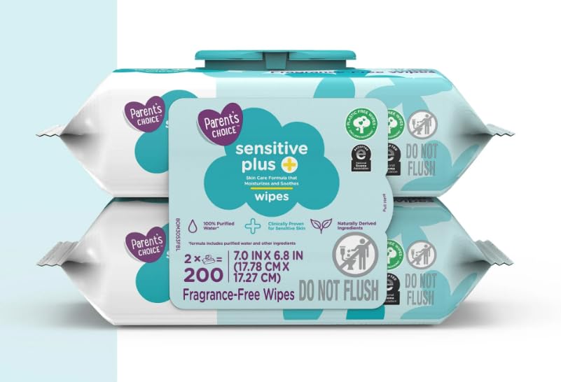 Parents Choice Sensitive Plus Baby Wipes 100 sheets (Pack of 10 )