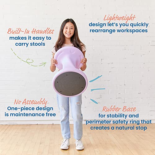 Image of ECR4Kids Twist Wobble Stool, 18in Seat Height, Active Seating, Light Purple