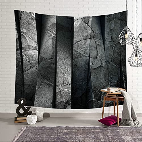 Tapiz de pared industrial de poliéster gris oscuro KnSam 150x130