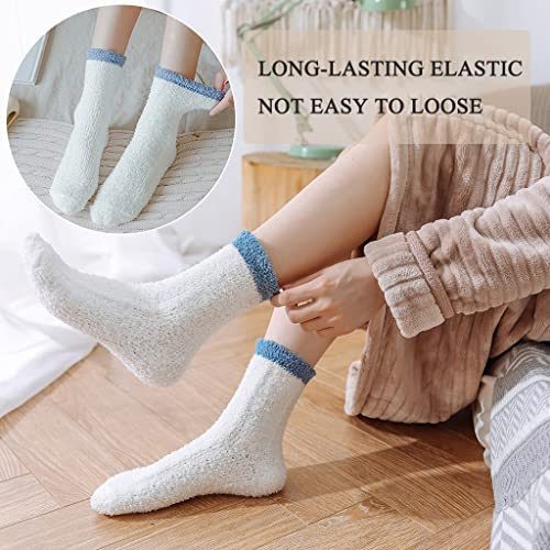 Image of Ginmewrae Fuzzy Socks for Women, Mothers Day Gifts Cozy Warm Fluffy Socks Thick Slipper Socks Birthday Valentine's Day Gifts