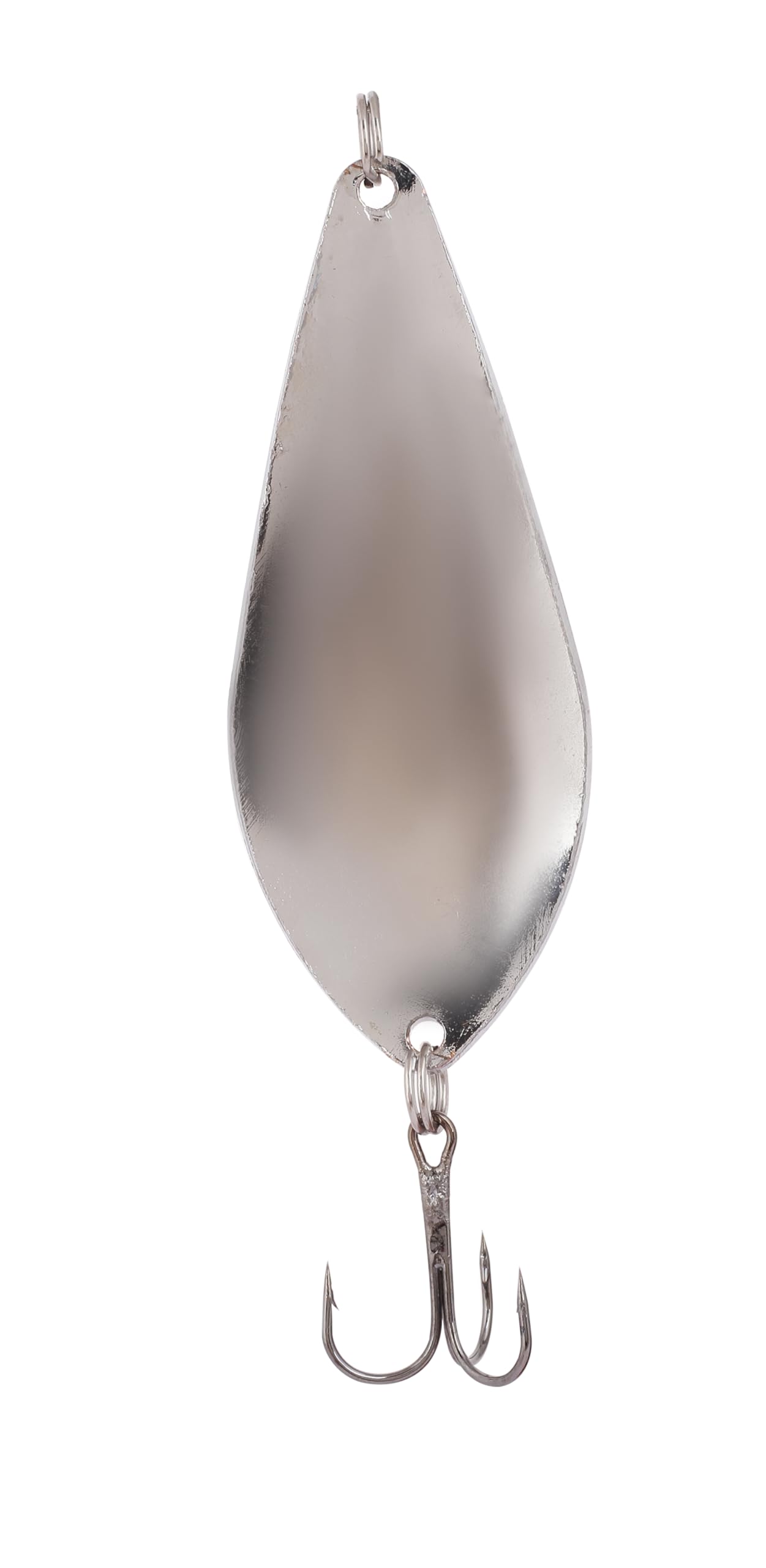 40g Fishing Spoon Stainless Steel Silver Lure Fishing Tools Accessories Hard Fishing Lures Treble Hooks Metal Lure Baits 2