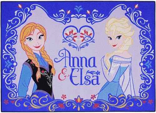 Associated Weavers 621915 Tapis Motif la Reine des Neiges Polyamide Bleu 133 x 2 x 95 cm
