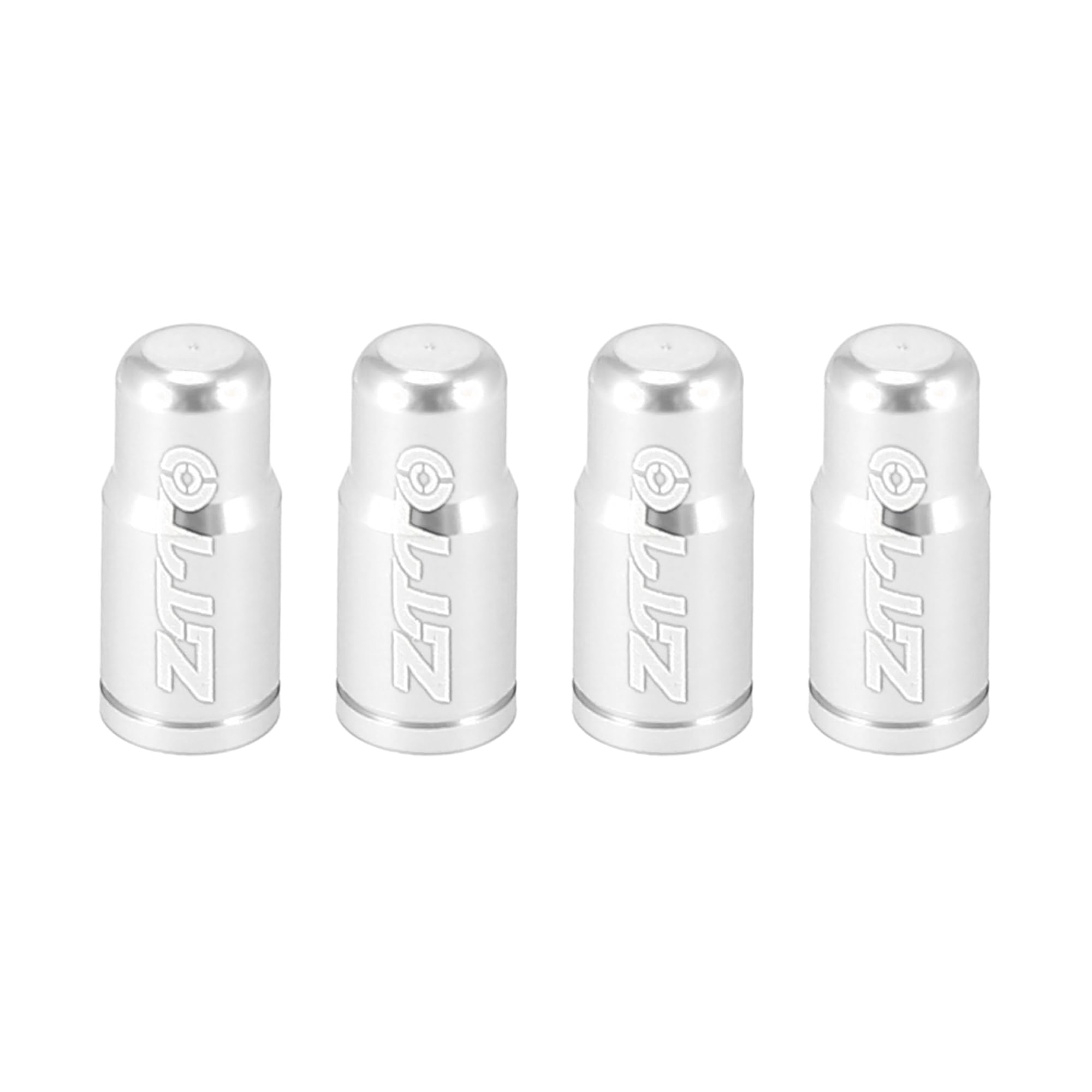 X AUTOHAUX 4pcs Tire Valve Caps French Dust Covers for Bicycle Road Silver Tone