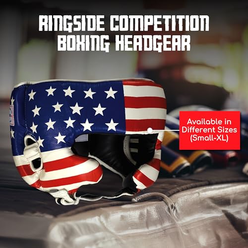Image of Ringside Competition Boxing Muay Thai MMA Sparring Head Protection Headgear with Cheeks