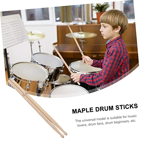 Par de baquetas profesionales de maple para batería miniatura 2