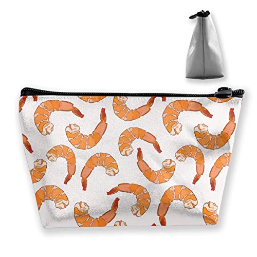 Bolsa cosmética portátil Muchos camarones Impresión multifuncional Bolsa de almacenamiento trapezoidal para mujer