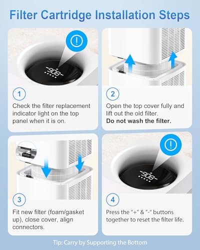 Ambersky Air Purifier for Home, True HEPA Filter for Large Room Up To 2500 Sq Ft, Sleep Mo - image 9