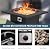 Yangming Propane Fire Pit Table, Outdoor Gas Fire Pits Clearance, 28 Inch 50,000 BTU with Tabletop, Lid, Lava Rocks for Outside Patio, Garden, Deck, Yard