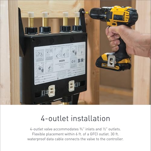 Moen Smart Shower 4-Outlet Digital Thermostatic Shower Valve with 3/4" Connections, S3104 - image 4