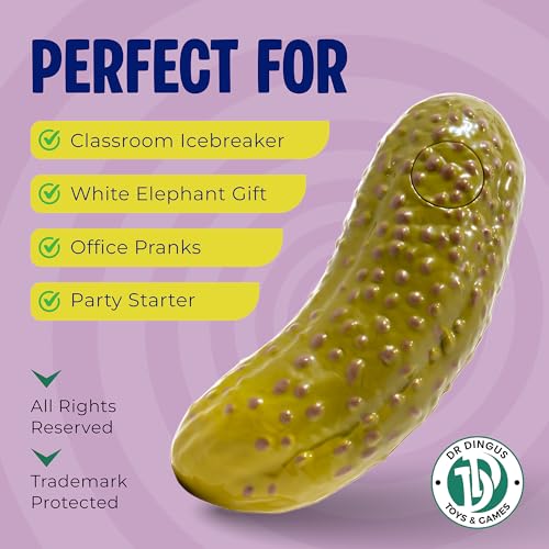 Mystic Pickle – Magic Fortune Teller with +100 Witty Responses – Unveiling The Briny Secrets of The Universe – Endless Entertainment with Friends, Family, Classroom Students – Best Novelty Gag Gift!