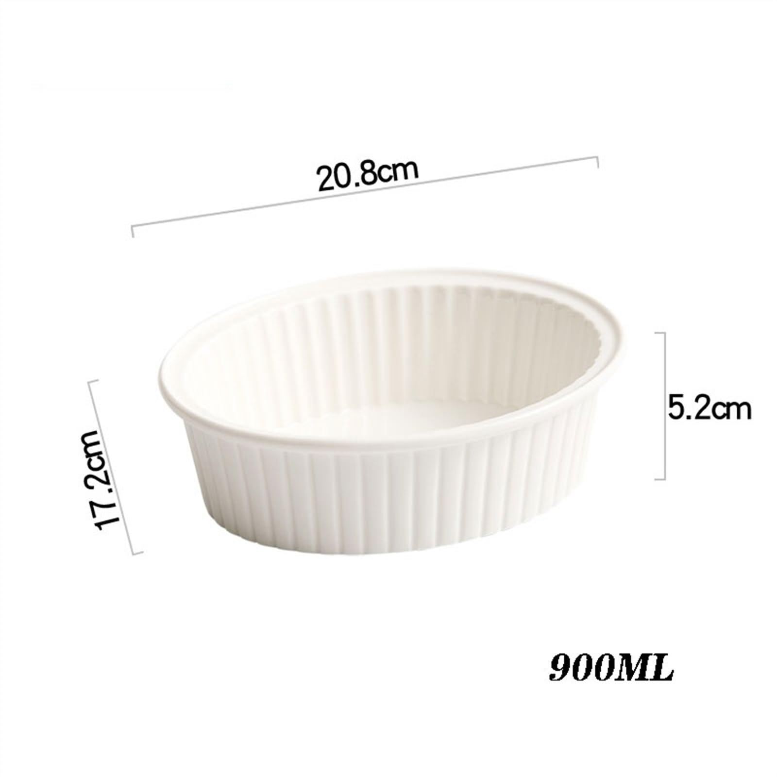 Teglie per Lasagne, Teglia da Forno in Ceramica da 6,25 e 8,25 Pollici, Adatta al Forno e al microonde, Resistente alle Alte Temperature(8.25 Inches)