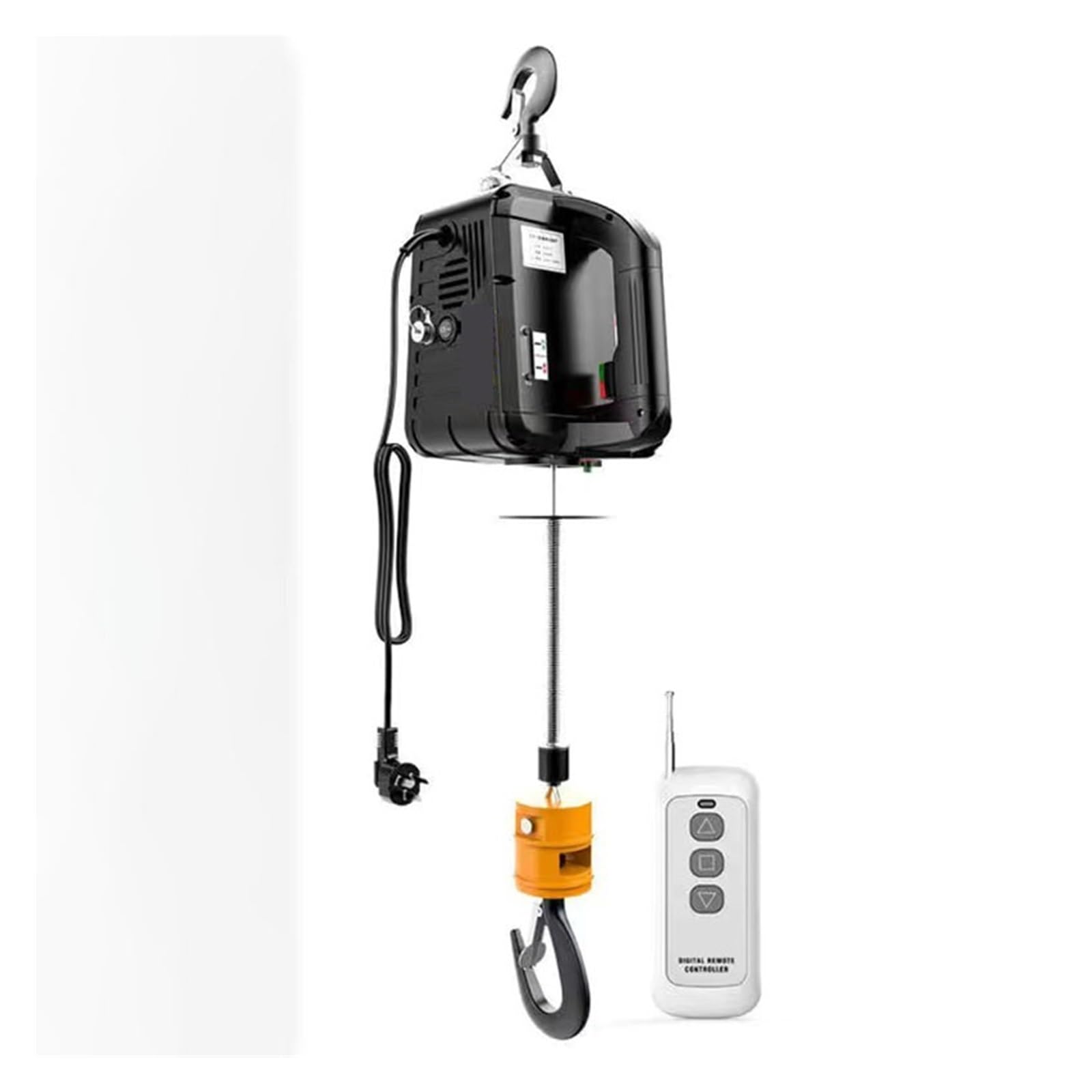 OTQEFTN Electric Winch Electric Hoist,500Kg Portable Crane Electric Hoist for Cars, Home Improvement, Cargo Handling, Production Workshop Lifting (1 Remote Control) (1 Remote Control)