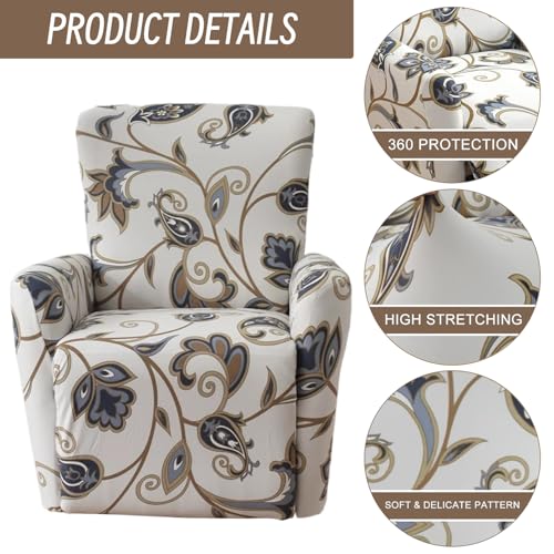 Fundas protectoras para muebles elásticas de 4 piezas para sillones reclinables del salón 6