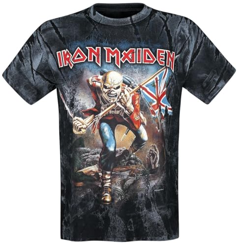 Iron Maiden The Trooper Allover Homme T-Shirt Manches Courtes Allover M