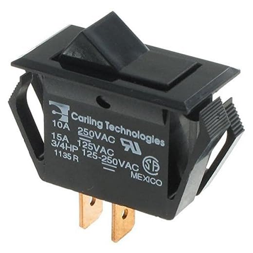 Rocker Switches SPST ON-NONE-OFF BLK (1 piece)