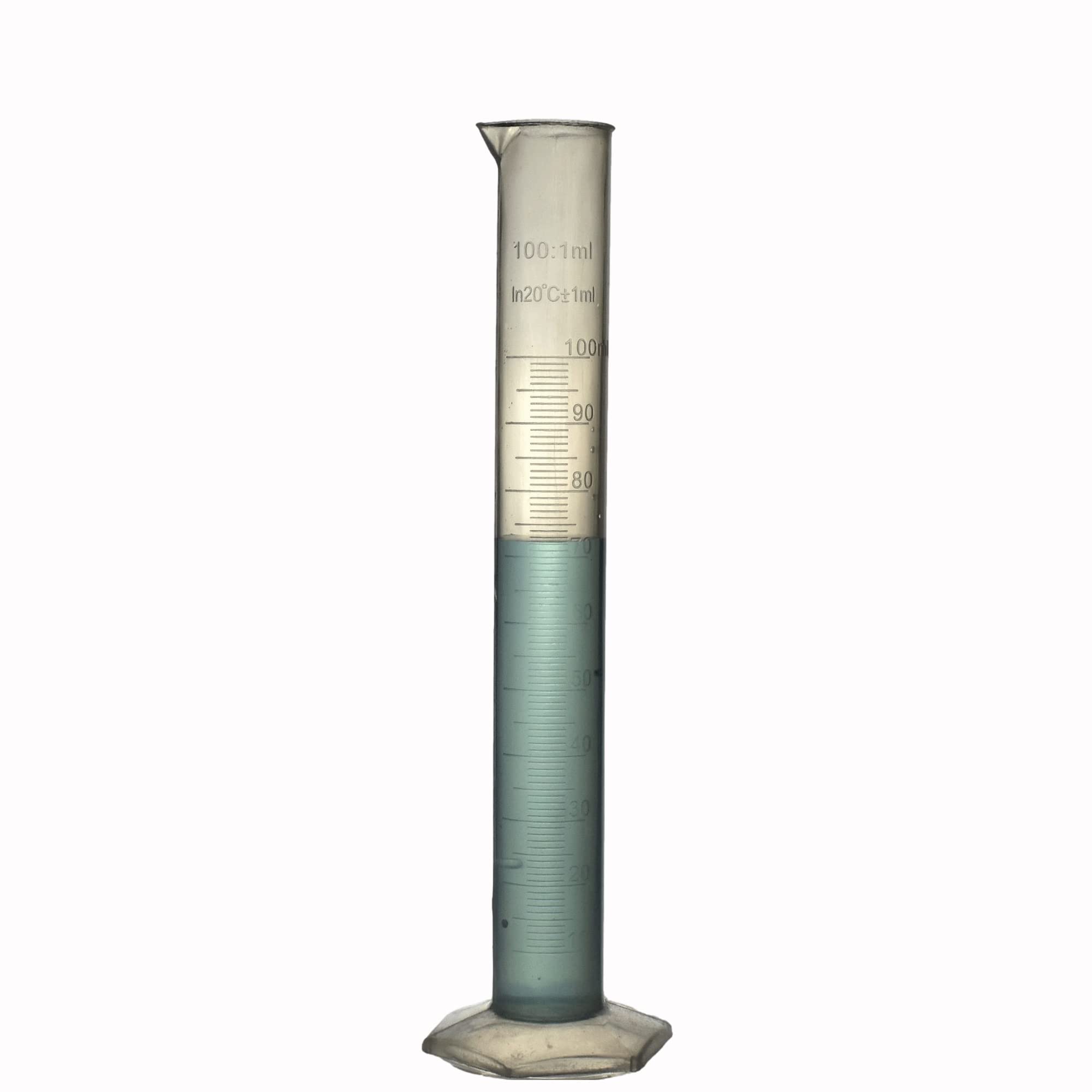 Graduated Measuring Cylinder Polypropylene Plastic 100ml (100ml, 1)