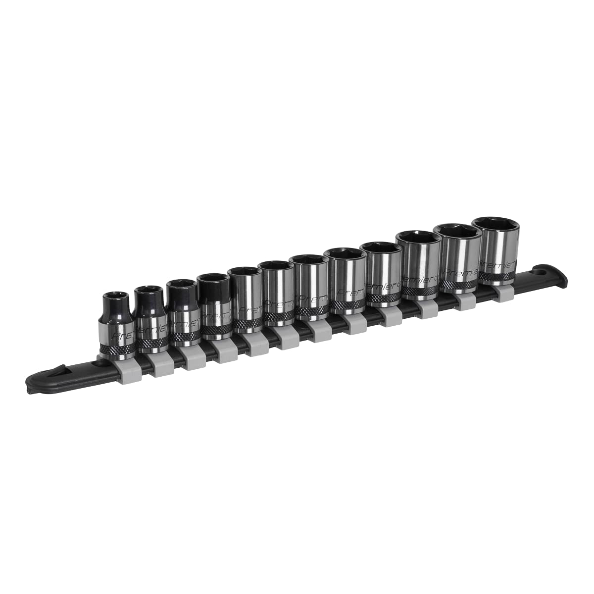 Socket Set 12pc 3/8""Sq Drive Metric - Premier Black