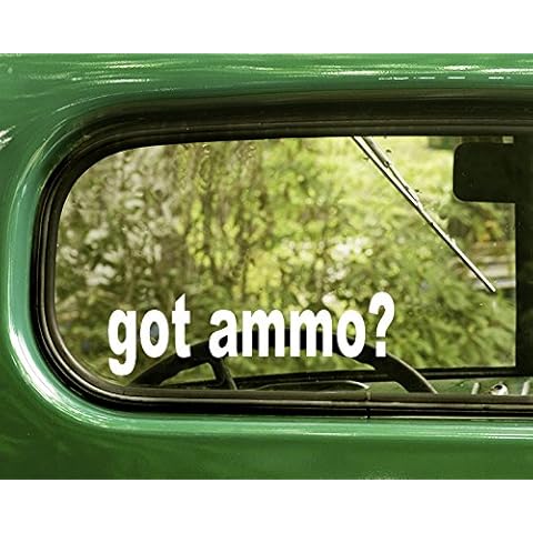 The Decal And Sticker Mafia 2 GOT Ammo? Bullets Amunition Decals Stickers White Die Cut for Window Car Jeep 4x4 Truck Laptop Bumper Rv Cover