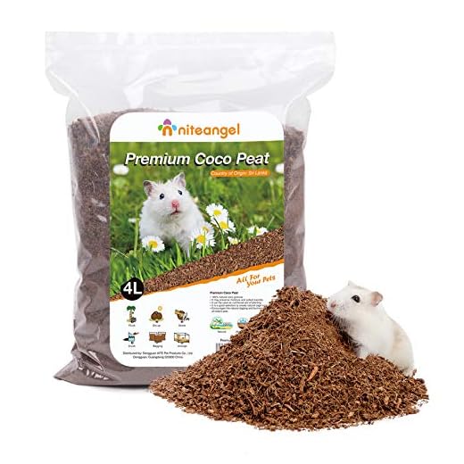 Niteangel Natural Coco/Cork Hamster Bedding: 4L Absorb Odors & Low Dust