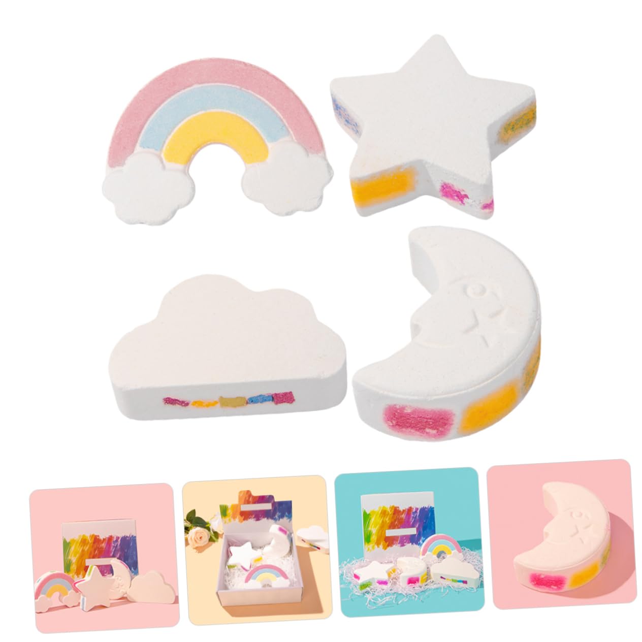 BESTYASH 4 Pack Bubble Bath Natural Bath Salt Essential Oils for Relaxation Salt Family Friends