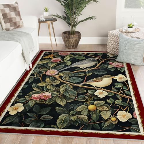 Tapis victorien style gothique 140x200cm imprimé chic