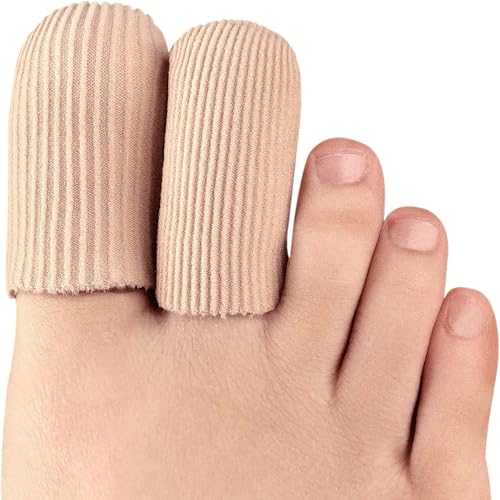 Bukihome 8 PCS Toe Protectors, Silicone Toe Caps Closed Toe Surface Fabric Sleeve Protectors,...