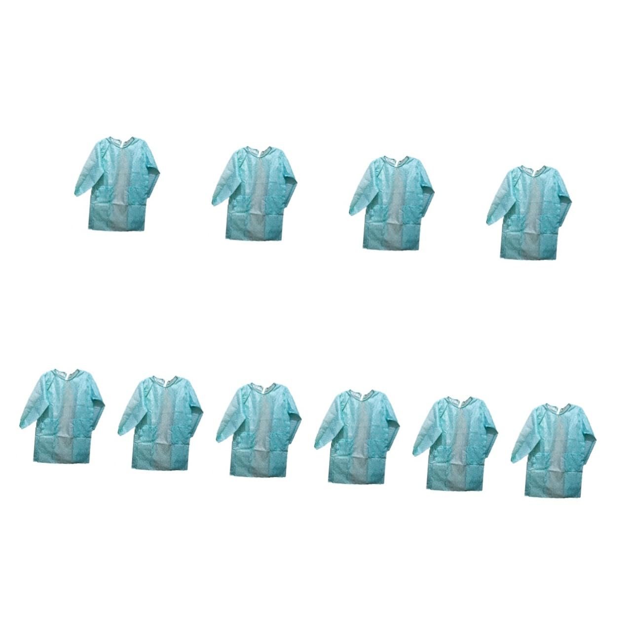 Hemobllo 10pièces Tablier Étanche Avec Manches Pour Adultes Pratique Pour Cuisine Et Ménage Bleu