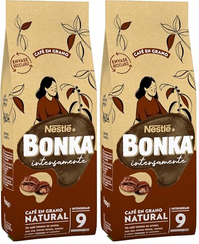 Bonka Café Grano Natural 500 g (Paquete de 2)