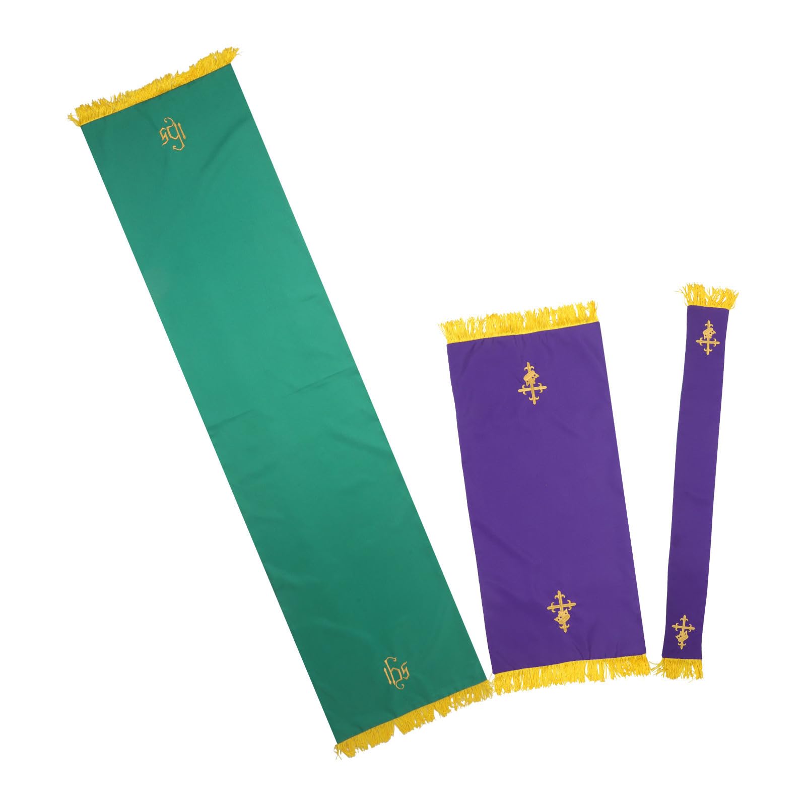 Alipis Chemin de Table de Communion Protection Antistatique Réversible en Tissu Élégant pour Sanctuaire et Funérailles , Décoration Raffinée D'église