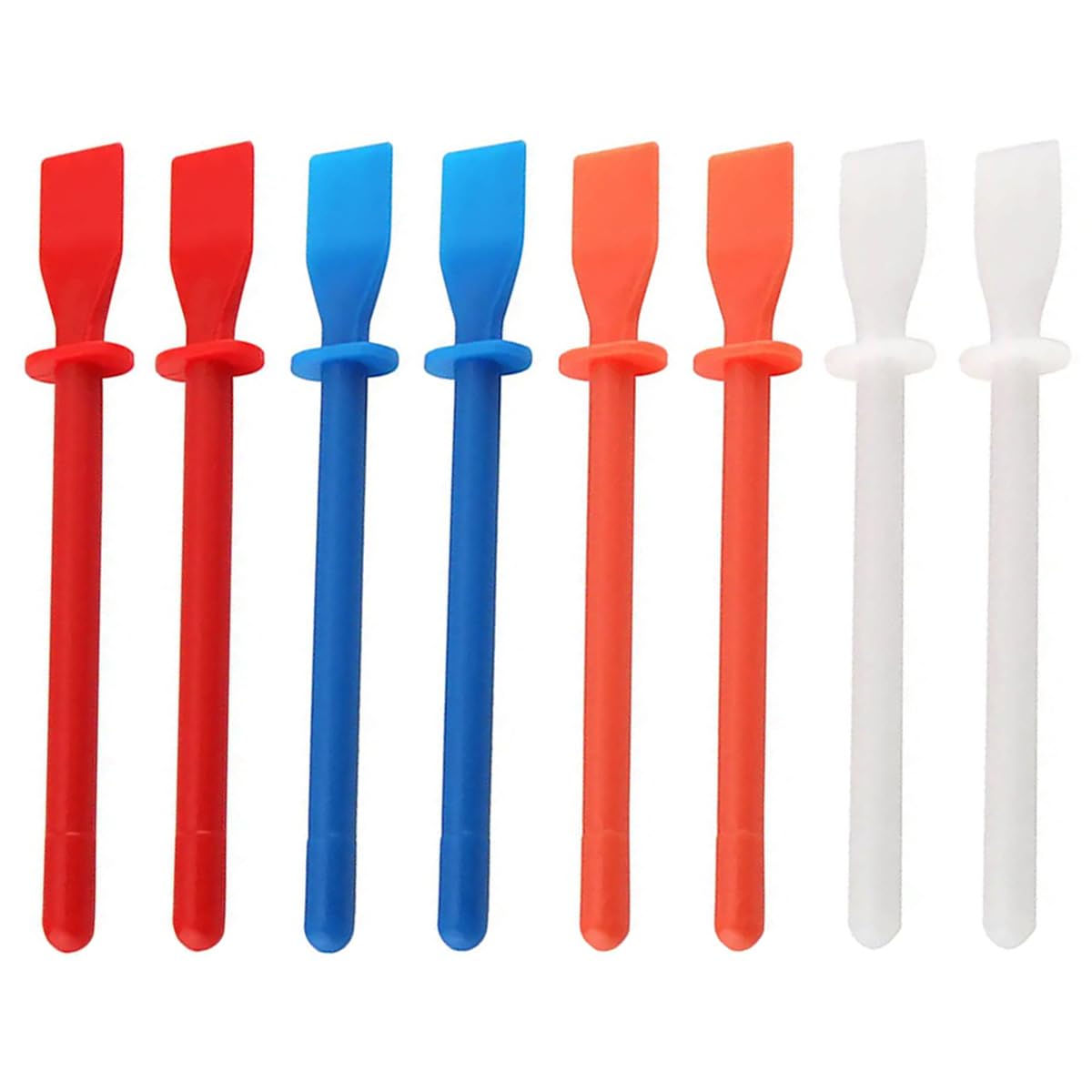 8 pennelli per colla, raschietti, spalmatori con manico lungo, spatola in polipropilene per raschiare la pelle artigianale (4 colori)