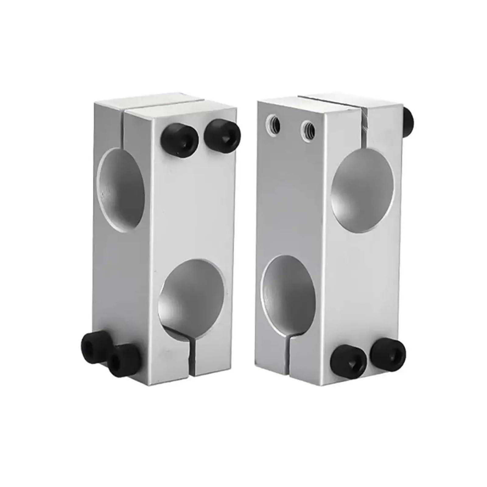 Weldric One Color Vertical Fixed Diameter Fastening 1Pcs Optical Axis Pillar Fixing Clamp Aluminum Alloy Vertical Fixed Diameter Steel Pipe Bracket Same/Different(Same 10X10mm)