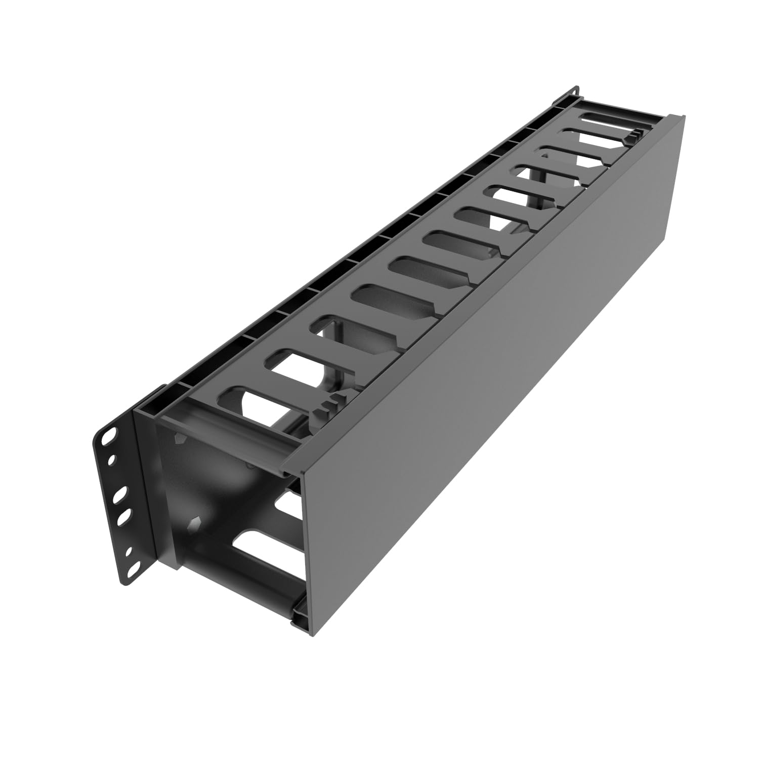2U Disassembled Plastic Horizontal Rack Mount Cable Management Organizer 12 Slots 19" Rack Mount (2U440)