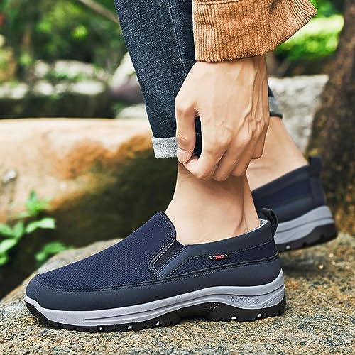 Ideacloth Shoes for Men, Arch Support Orthopedic Slip-on Running Hiking Sneakers Comfortable Hiking Loafers4
